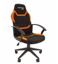 Игровое кресло Chairman game 9 New Россия (текстиль черно-оранжевый)